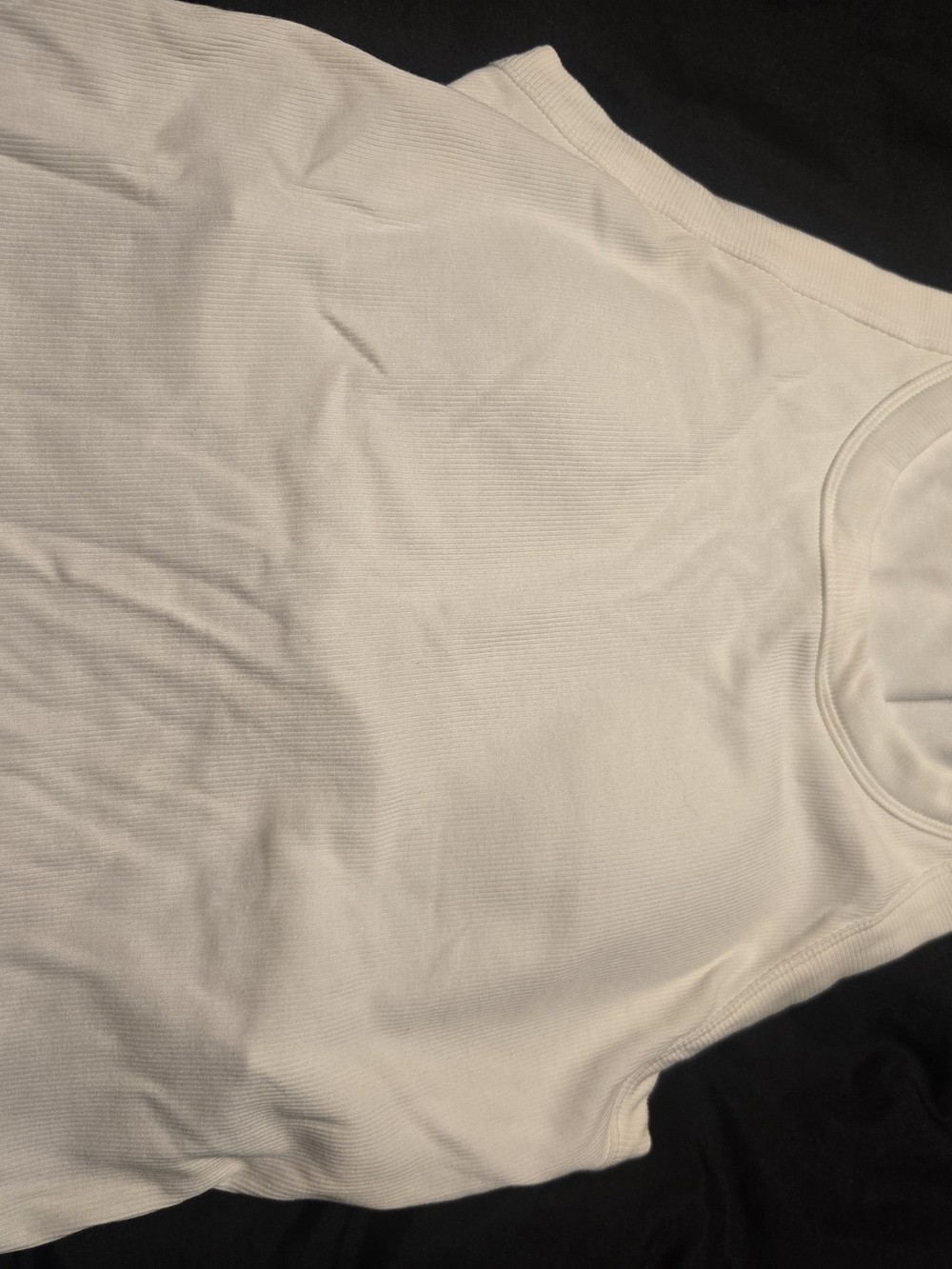 Women's Cream Ribbed Tank Top